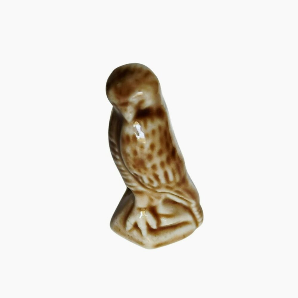 Wade Whimsies Porcelain Falcon Hawk Figurine Vintage England Collectible Mini